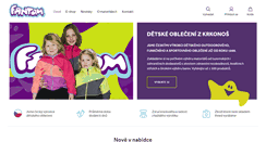 Desktop Screenshot of detske-obleceni-fantom.cz